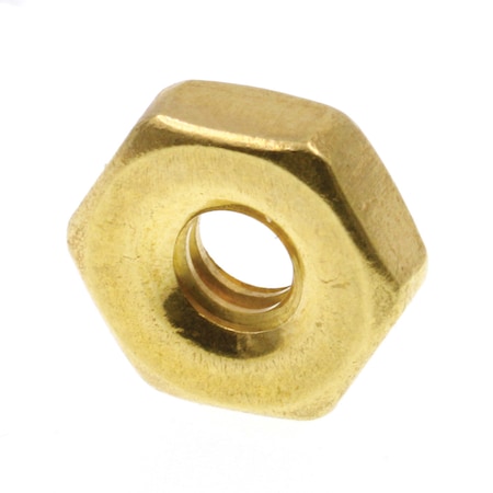 Prime-Line Machine Screw Nut, #6-32, Brass, Plain, 50 PK 9074021